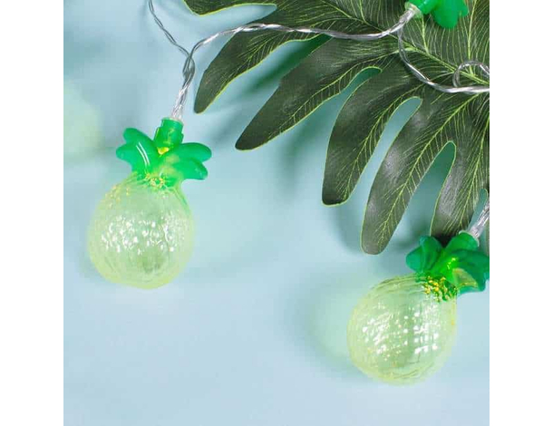 Catena Luminosa LED ad Energia Solare 10 Lampadine Forma Ananas Luci da...