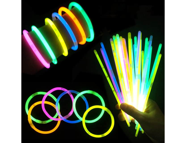 5x Braccialetti Luminosi Accessori Bracciali Doppi Fluorescenti Starlight DJ...