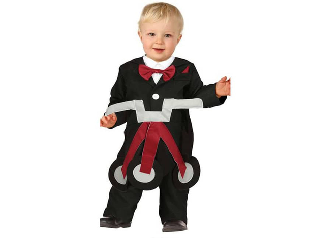 Costume Carnevale Saw l'Enigmista con triciclo trycicle doll Neonati 12-24...