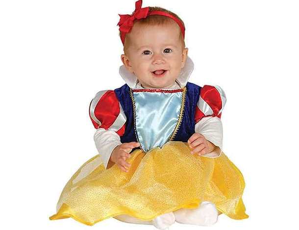 Costume Carnevale Biancaneve principessa Disney neonata abito 12-24 mesi...