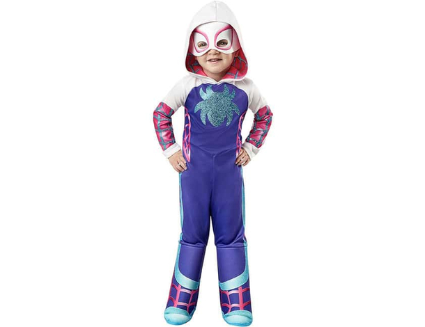 Costume Carnevale Spider Woman Gwen nuovo universo bambina Cosplay 2-3 anni