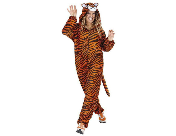 Costume Carnevale Pigiama tigre animale Kigurumi per adulti unisex Taglia Unica