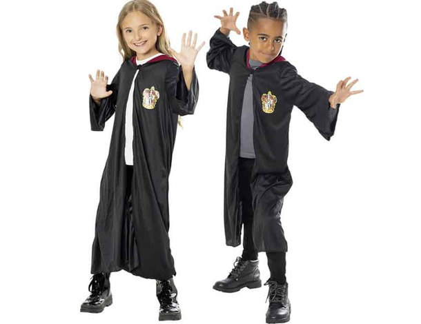Costume Carnevale Harry Potter Hermione mago bambini 5-10 anni scuola di...