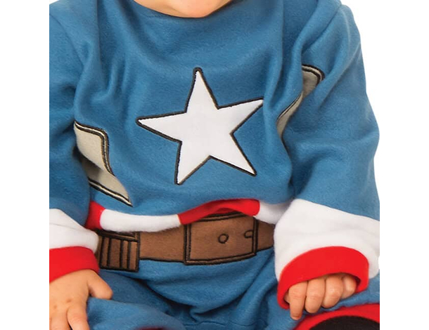 Costume Carnevale Capitan America Marvel supereroe neonato 0-6 mesi Halloween...