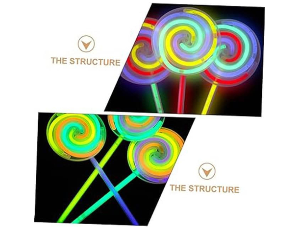 3x Girandola Luminosa Fluorescente Colorata Discoteca DJ Accessori Feste...
