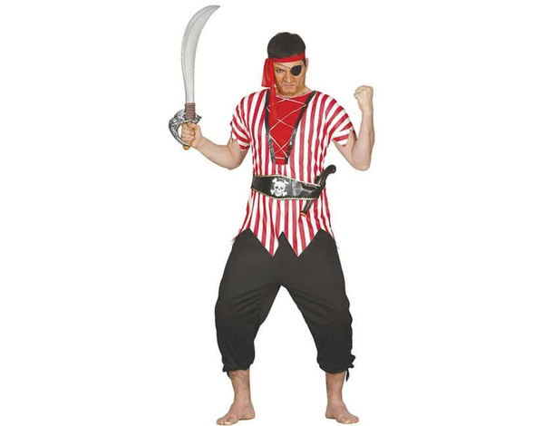 Costume Carnevale da Pirata bucaniere corsaro travestimento uomo adulto L