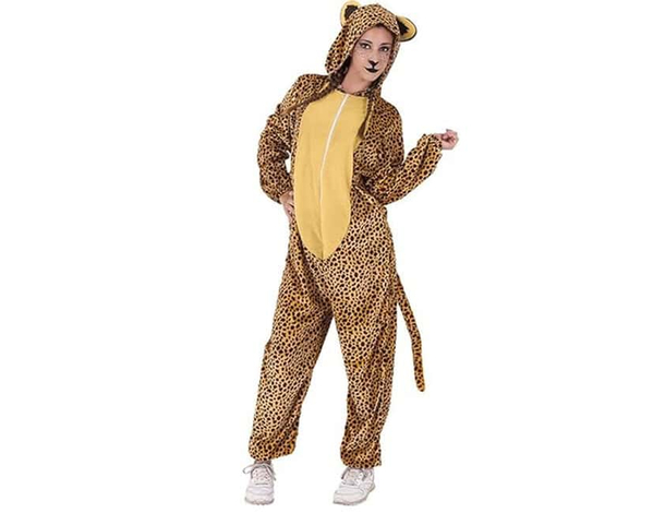 Costume Carnevale pigiama Leopardo animale Kigurumi adulti unisex Taglia...