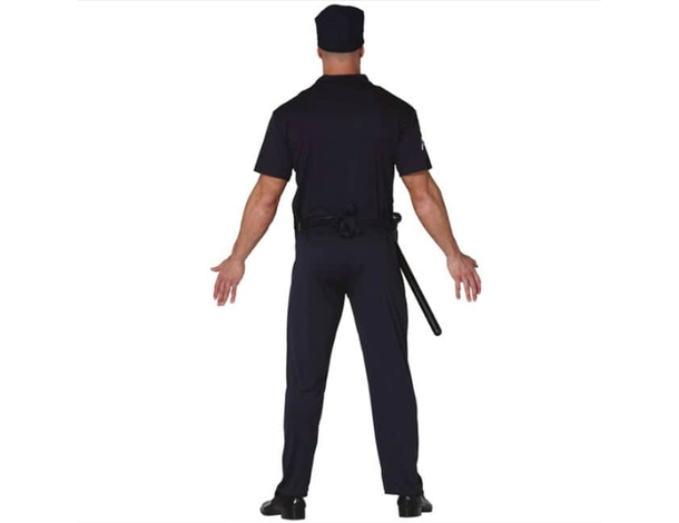 Costume Carnevale poliziotto vestito polizia adulto uomo unisex M/L halloween...