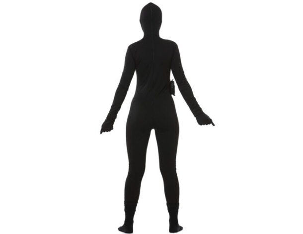 Costume Carnevale Nero Con Luci Tuta Unisex Omino Stilizzato Taglia Unica 3