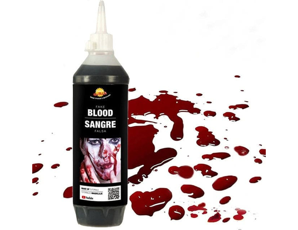 Sangue Finto in Bottiglia per Trucco Halloween e Carnevale 450 ml Make Up