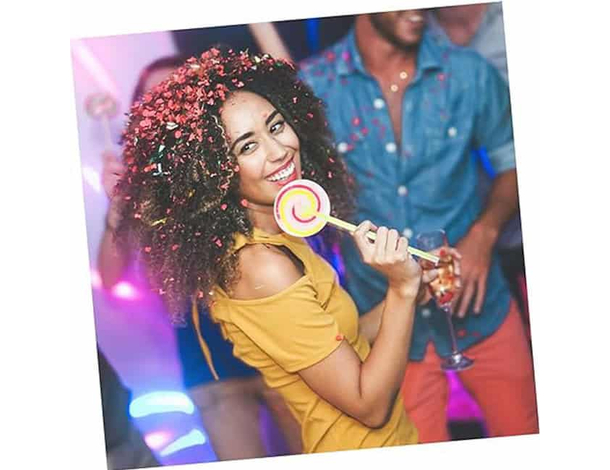 3x Girandola Luminosa Fluorescente Colorata Discoteca DJ Accessori Feste...