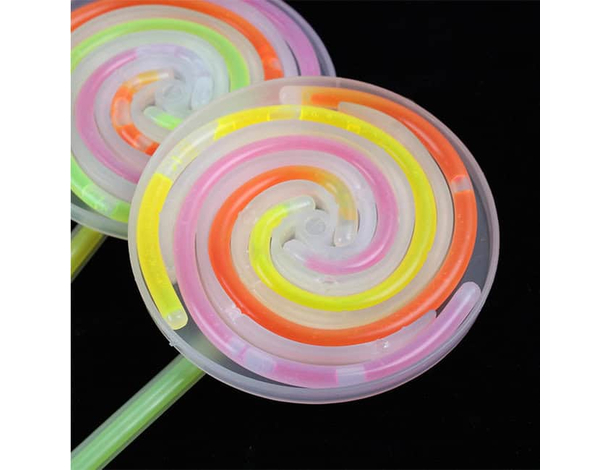 3x Girandola Luminosa Fluorescente Colorata Discoteca DJ Accessori Feste...