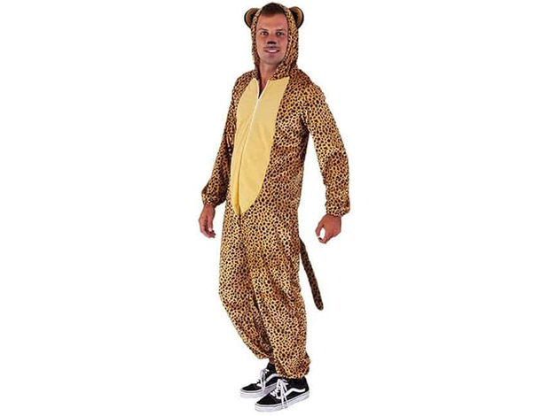 Costume Carnevale pigiama Leopardo animale Kigurumi adulti unisex Taglia...