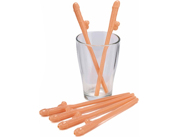 Set 12 Pezzi Cannucce Sexy Addio al Nubilato Forma con Pene Scherzo Party