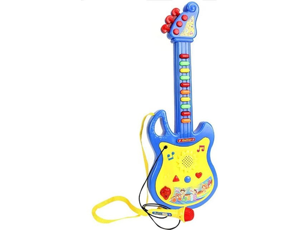 Chitarra Elettronica Con Microfono e Luci Gioco Giocattolo Bambini Popstar