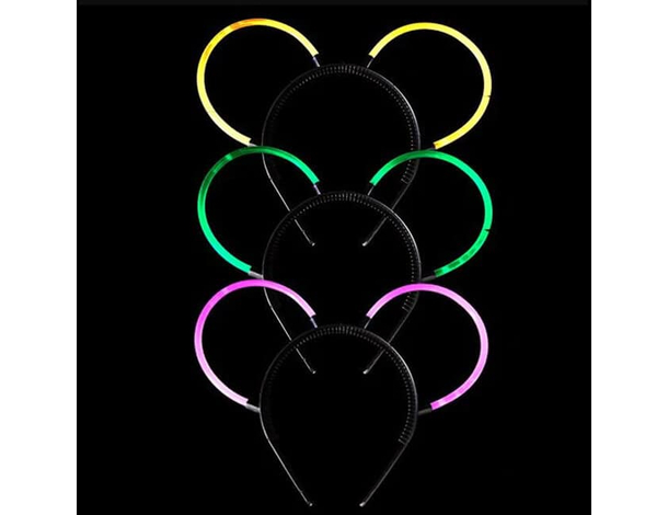 5x Montature Orecchie Luminose Cerchietto Coniglio Accessori Fluo Starlight...