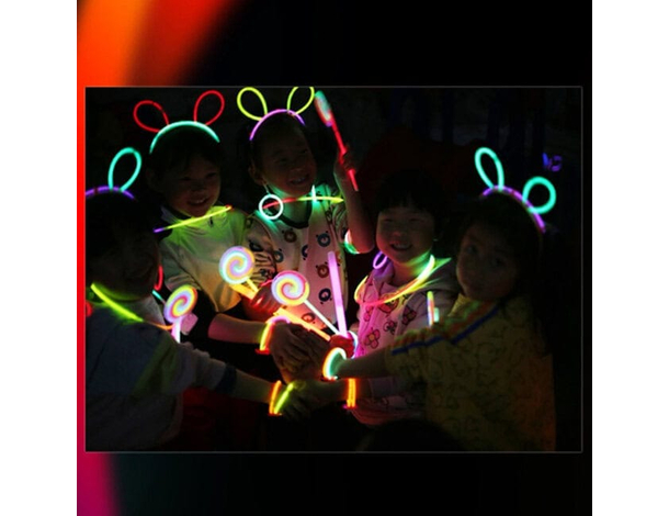 5x Braccialetti Luminosi Accessori Bracciali Doppi Fluorescenti Starlight DJ...