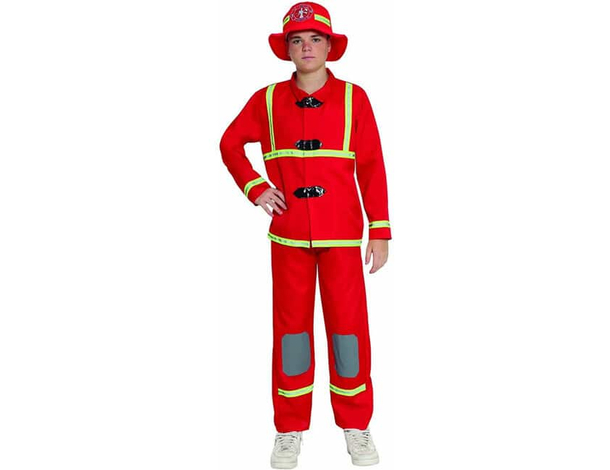 Costume Carnevale da Pompiere travestimento vigile del fuoco ragazzi 14-16 anni