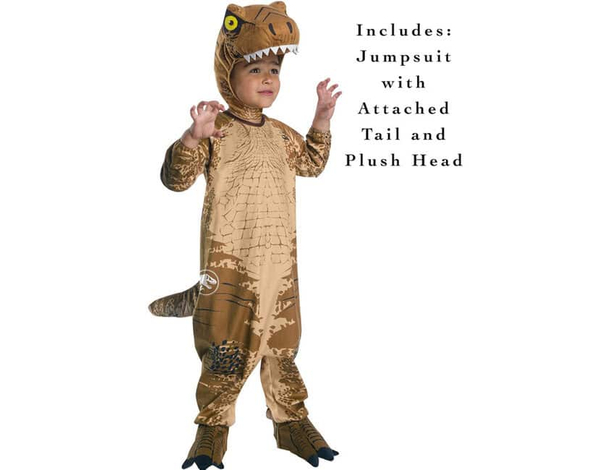 Costume Carnevale dinosauro vestito T-REX animale unisex bambini 2-3 anni 2