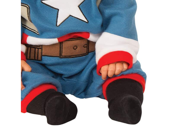 Costume Carnevale Capitan America Marvel supereroe neonato 0-6 mesi Halloween...