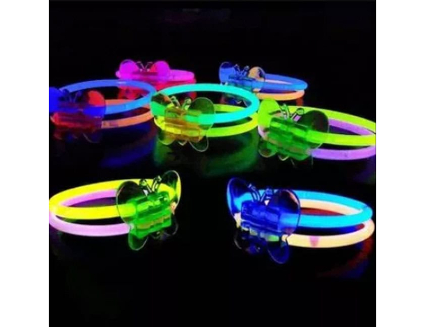 5x Braccialetti Luminosi Accessori Bracciali Doppi Fluorescenti Starlight DJ...