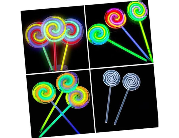 3x Girandola Luminosa Fluorescente Colorata Discoteca DJ Accessori Feste...
