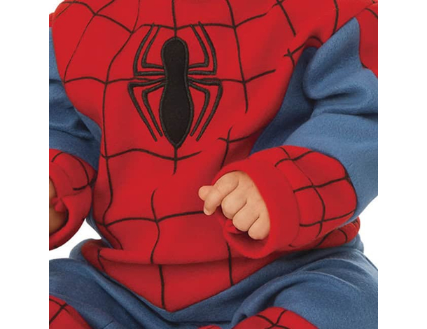 Costume Carnevale Spiderman supereroe bambini neonato 0-12 mesi Halloween...
