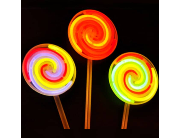 3x Girandola Luminosa Fluorescente Colorata Discoteca DJ Accessori Feste...