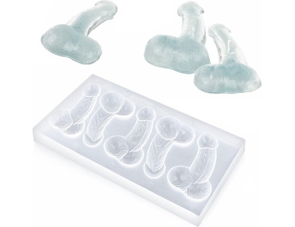 2x Vaschetta Stampi Ghiaccio Forma di Pene Addio Nubilato Plastica Cioccolatini