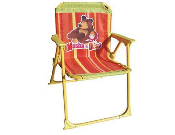 Sedia Pieghevole per Bambini Sediolina in Metallo Seggiolina Bimbi Masha e...