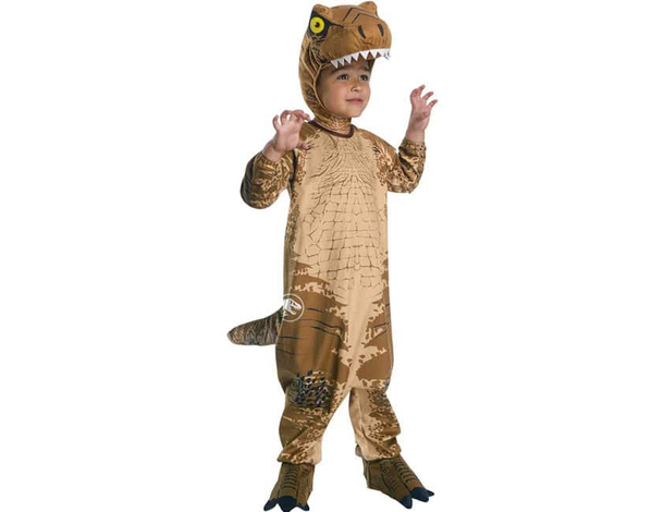 Costume Carnevale dinosauro vestito T-REX animale unisex bambini 2-3 anni