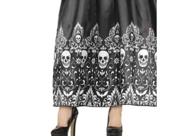 Costume Carnevale maschera messicana Catrina calaca scheletro donna S/M (S)...