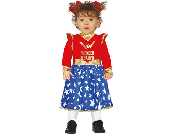 Costume Carnevale Supereroina Super Wonder Baby Woman neonata 12-24 mesi...