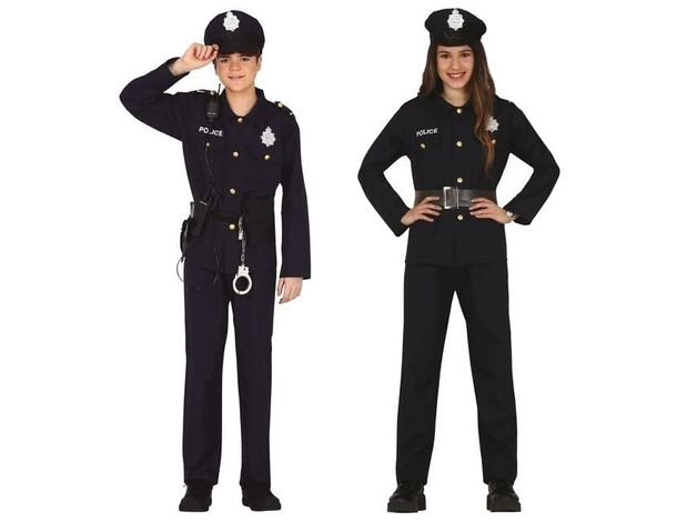 Costume Carnevale da Poliziotto Vestito polizia ragazzi unisex 14-16 anni 2