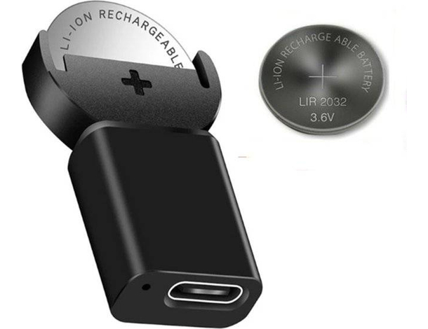 BenjiPower - Caricatore per batterie a bottone ricaricabili + batteria LIR2032