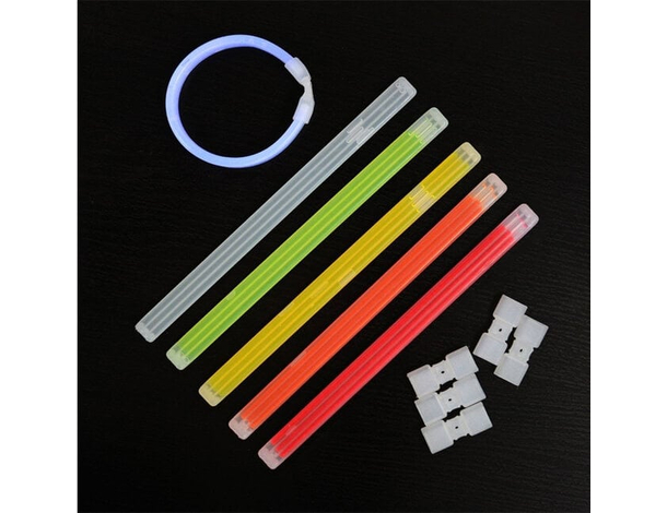 5x Maxi Braccialetti Luminosi Bracciali Fluo Discoteca Fluorescenti Starlight...