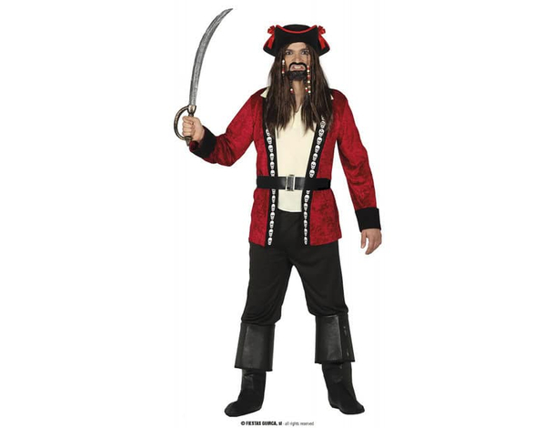 Costume Carnevale da Pirata bucaniere corsaro uomo adulto taglia M