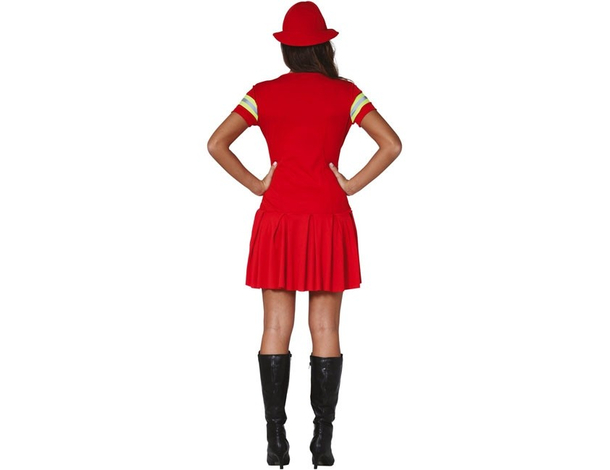 Costume Carnevale da pompiere donna vigile del fuoco Vestito sexy Taglie...