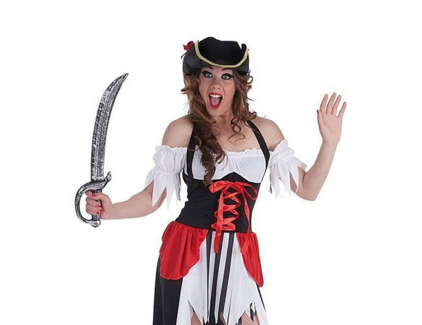 Costume Carnevale piratessa del mare bucaniera Corsara Halloween Taglie M/L...