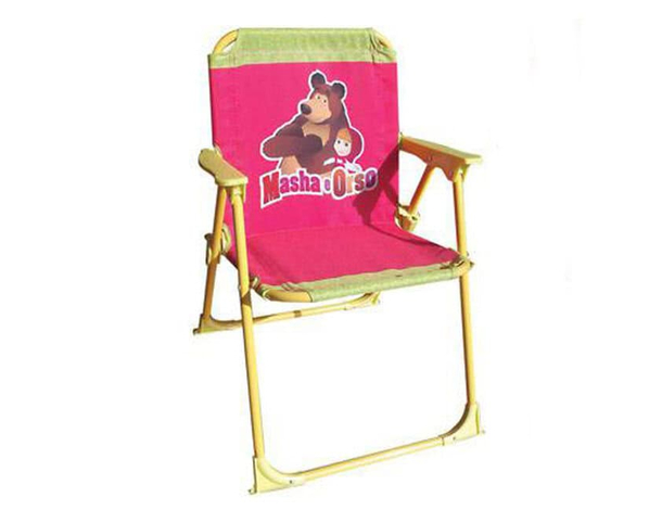 Sedia Pieghevole per Bambini Sediolina in Metallo Seggiolina Bimbi Masha e...