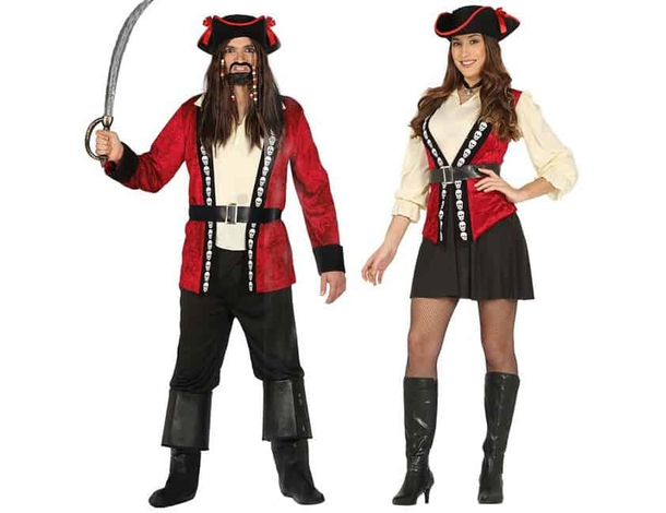 Costume Carnevale da Pirata bucaniere corsaro uomo adulto taglia M 4