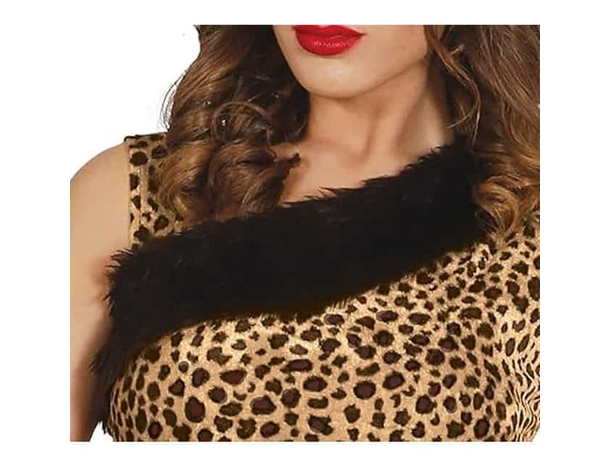 Costume Carnevale primitiva vestito preistorico cavernicola donna adulto S/M...