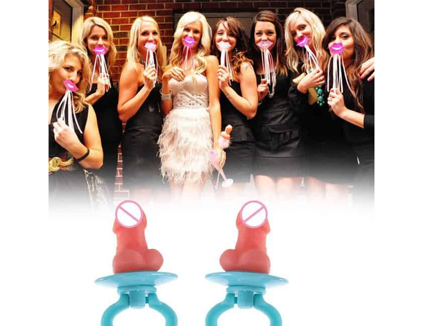 Ciuccio Pisello Pene + Seno Tette Festa Addio al Nubilato Scherzo Sexy Adulti...