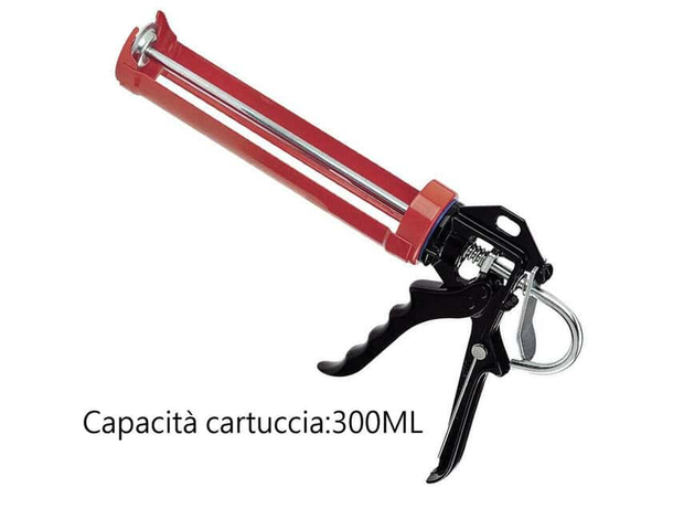 Pistola per Silicone 300ml Metallo Sigillante Professionale Fai Da Te...