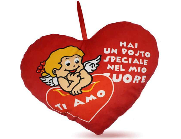 Peluche a Cuore San Valentino Pupazzo Ti Amo Rosso Idea Regalo Varie Misure...