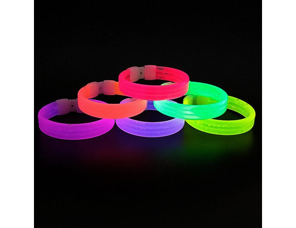 5x Maxi Braccialetti Luminosi Bracciali Fluo Discoteca Fluorescenti Starlight...