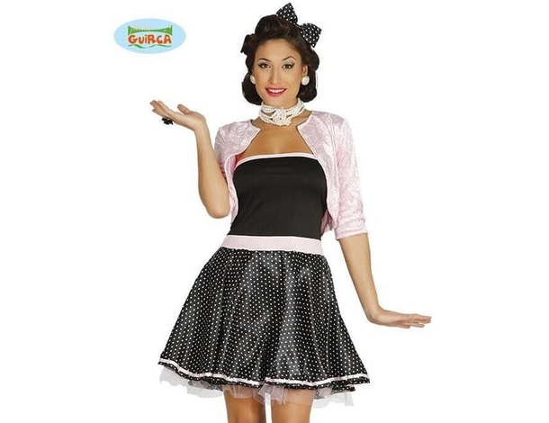 Costume Carnevale donna Anni 50 Girl 50s 1950s Swing vestito taglia M/L (M)...