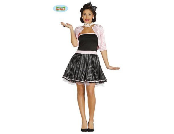 Costume Carnevale donna Anni 50 Girl 50s 1950s Swing vestito taglia M/L (M)...