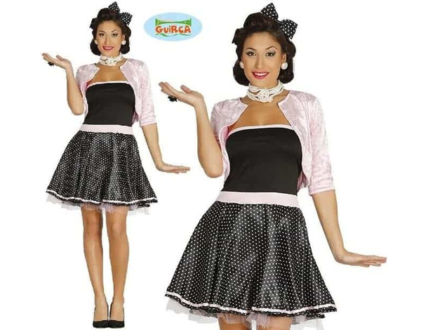 Costume Carnevale donna Anni 50 Girl 50s 1950s Swing vestito taglia M/L (M)