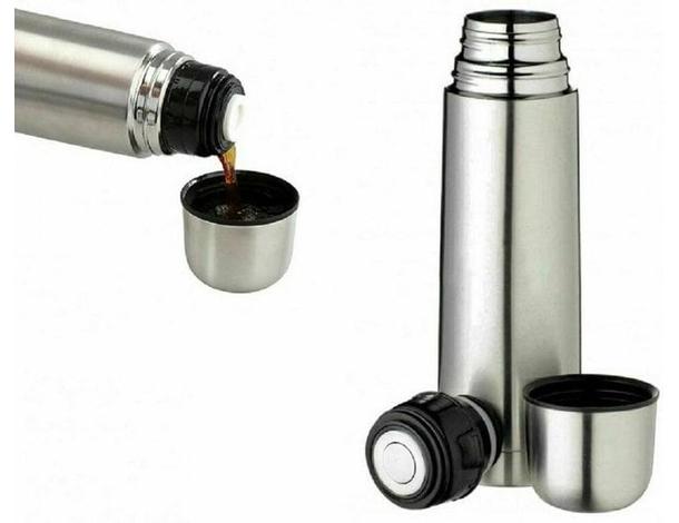 Thermos Termico Termos Portatile Tappo a Scatto in Acciaio Inox Varie Misure...